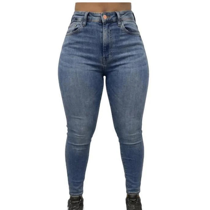Buy-Ladies Extra High Rise Super Stretchy Super Skinny Strong Denim Jeans | One Size Fits 4 | "Futhi" - B Grade-Faded Blue-XXS (30-36)-Online-in South Africa-on Zalemart