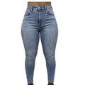 Buy-Ladies Extra High Rise Super Stretchy Super Skinny Strong Denim Jeans | One Size Fits 4 | "Futhi" - B Grade-Faded Light Blue-XS (32-38)-Online-in South Africa-on Zalemart