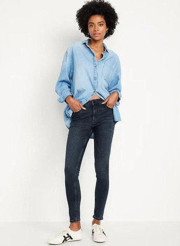 Buy-Ladies High Rise Super Skinny Super Strong Stretchy Denim Jeans | Plain | "Samina" - B Grade-Online-in South Africa-on Zalemart