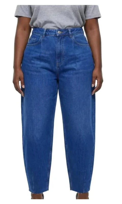 Buy-Ladies High Rise Super Strong Barrel Jeans | Denim | "Zia"-A Grade-Online-in South Africa-on Zalemart