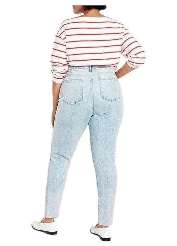 Buy-Ladies High Rise Super Strong Slightly Stretchy Slim Fit Denim Jeans With Cropped Hem | Ripped | "Samina" - B Grade-Online-in South Africa-on Zalemart