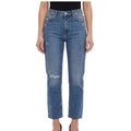 Buy-Ladies High Rise Super Strong Straight Leg Ripped Jeans | Cropped | "Zia" - B Grade-Blue-26-Online-in South Africa-on Zalemart