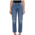 Buy-Ladies High Rise Super Strong Straight Leg Ripped Jeans | Cropped | "Zia" - B Grade-Blue-26-Online-in South Africa-on Zalemart