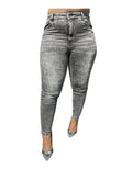 Buy-Ladies High Rise Super Strong Super Skinny Slightly Stretchy Denim Jeans | Plain | "Rio"-Acid Black-24-Online-in South Africa-on Zalemart