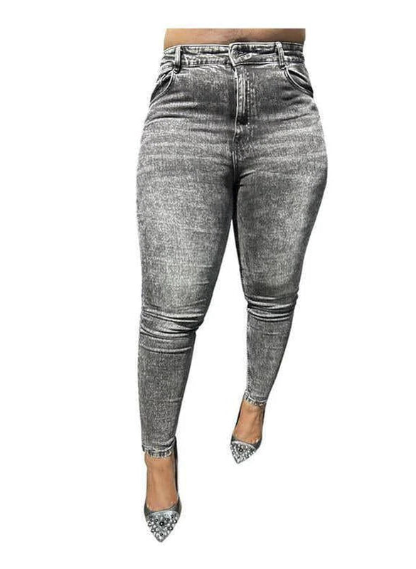 Buy-Ladies High Rise Super Strong Super Skinny Slightly Stretchy Denim Jeans | Plain | "Rio" - B Grade-Acid Black-24-Online-in South Africa-on Zalemart
