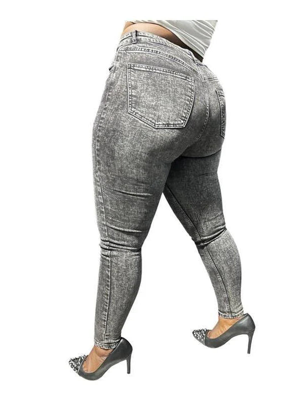 Buy-Ladies High Rise Super Strong Super Skinny Slightly Stretchy Denim Jeans | Plain | "Rio"-Online-in South Africa-on Zalemart