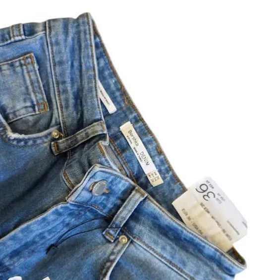 Woman's High Rise Super Skinny Ripped Jeans (Bershka)