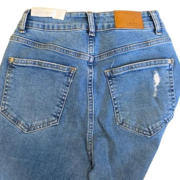Buy-Ladies High Rise Super Strong Super Skinny Slightly Stretchy Ripped Jeans | Cropped | "Bia" - A Grade-Online-in South Africa-on Zalemart
