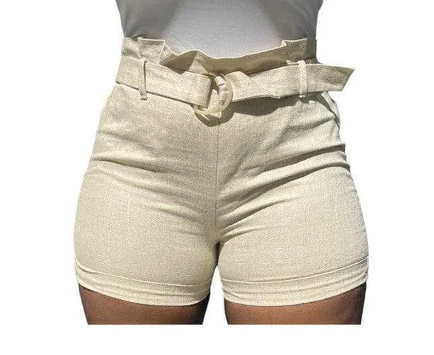 Buy-Ladies High Waist Paper Bag Linen Shorts | "Oola"-Online-in South Africa-on Zalemart