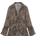 Buy-Ladies Sheer Blouse with Raffles | Leopard Print | "Zia"-Online-in South Africa-on Zalemart