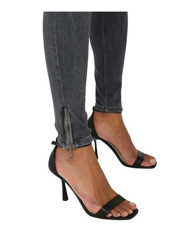 Buy-Ladies Super Stretchy Super Skinny Strong Denim Jeans | Zip Detail | "Phela" - B Grade-Online-in South Africa-on Zalemart