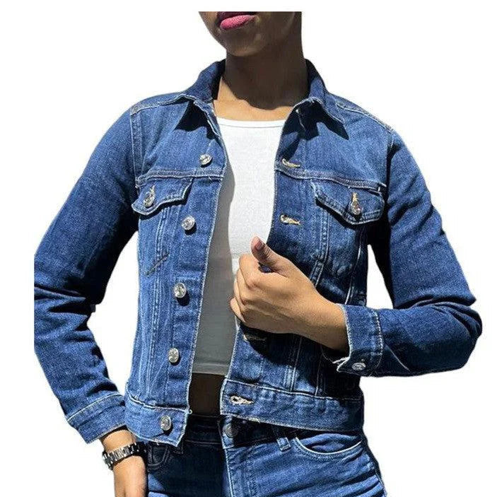 Buy-Ladies Super Strong Short Denim Jacket | Plain | "Futhi"-Dark Blue-XXS-Online-in South Africa-on Zalemart
