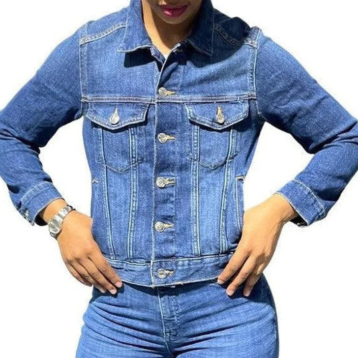 Buy-Ladies Super Strong Short Denim Jacket | Plain | "Futhi"-Online-in South Africa-on Zalemart