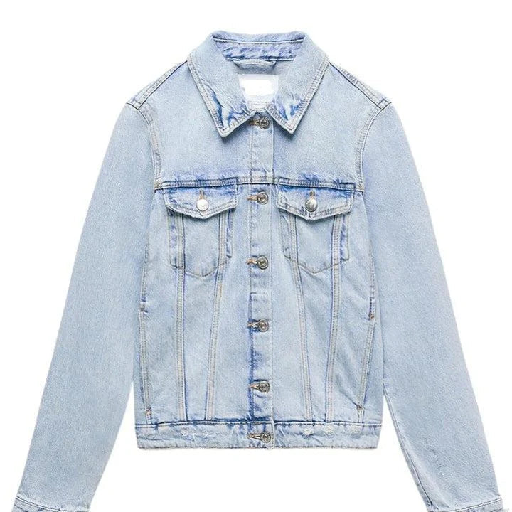 Buy-Ladies Super Strong Short Denim Jacket | Plain | "Zia"-Blue-XS-Online-in South Africa-on Zalemart
