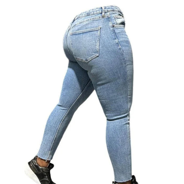 Buy-Ladies Super Strong Stretchy Skinny Denim Jeans | Cropped | "Zia"-Online-in South Africa-on Zalemart
