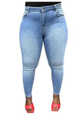 Buy-Ladies Super Strong Super Skinny Slightly Stretchy Denim Jeans | Plain | "Rio"-Light Blue-28-Online-in South Africa-on Zalemart