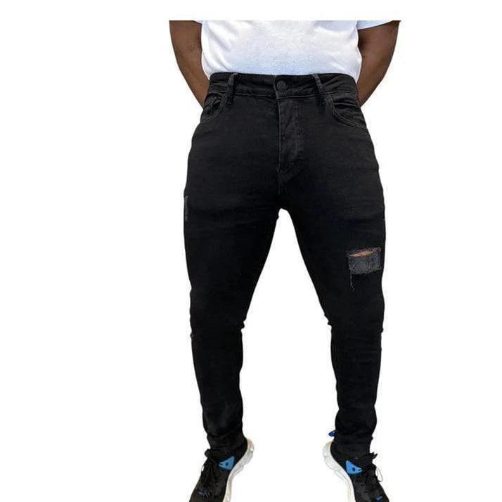 Buy-Men's Stretchy Strong Skinny Denim Jeans | Ripped | "Wow" - A Grade-Black-28-Regular-Online-in South Africa-on Zalemart