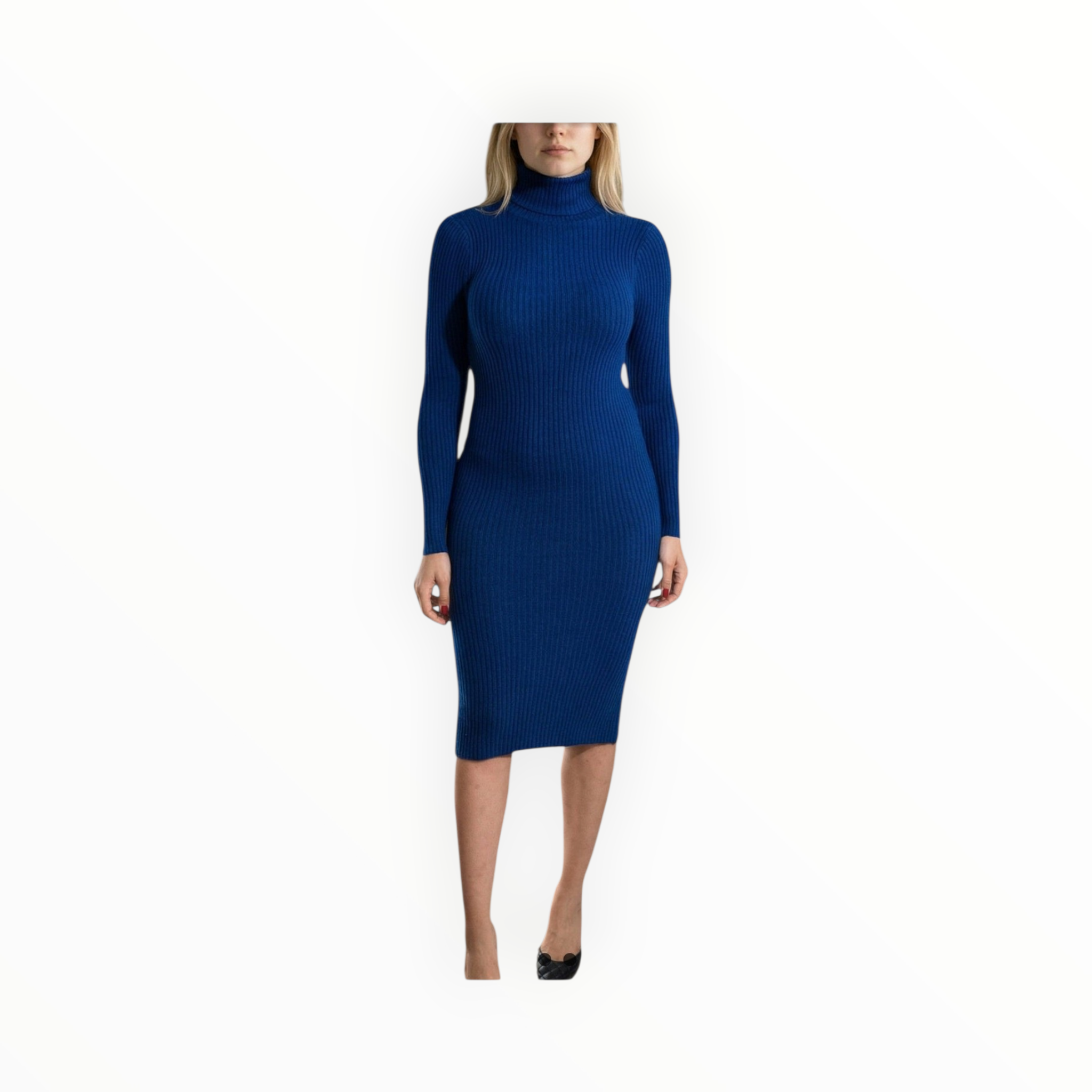 Woman's polo neck winter dress